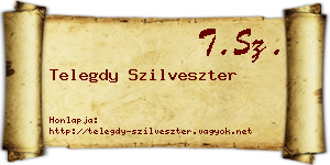 Telegdy Szilveszter névjegykártya