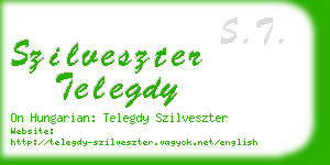 szilveszter telegdy business card